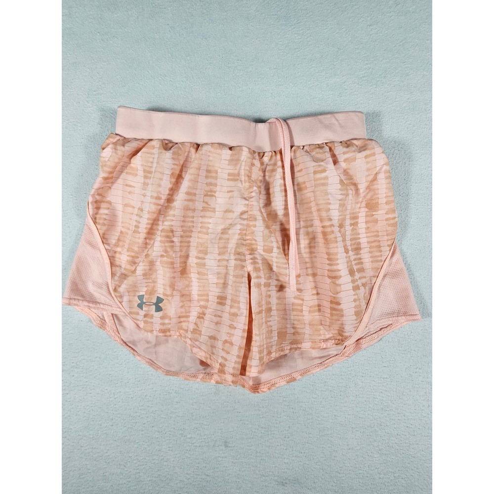 Under Armour HeatGear Fly By 2.0 Running Shorts Pink Orange XS 1355479-845